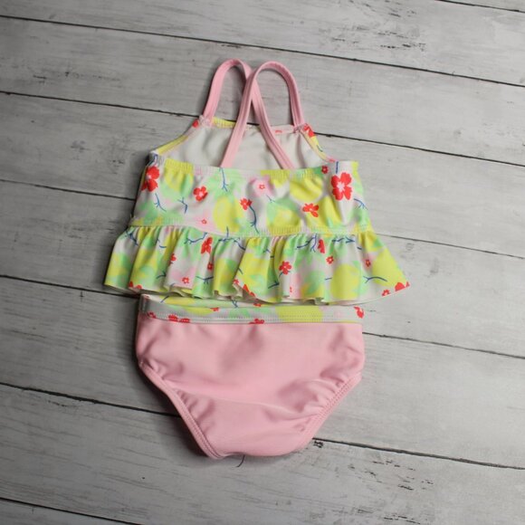 Wonder Nation Baby Girl Swimsuit Set Size 3-6 Months 2 Piece Lemons - Picture 4 of 4